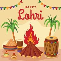 lohri viering concept vector