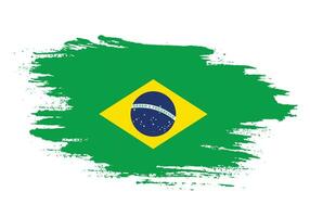 Brazilië verf borstel beroerte sjabloon vlag vector
