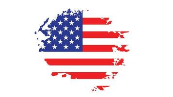 wijnoogst stijl hand- verf Verenigde Staten van Amerika vlag vector
