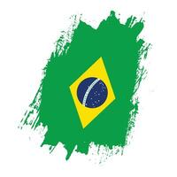 nieuw wijnoogst Brazilië grunge vlag vector