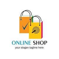 online winkel logo vector icoon illustratie sjabloon ontwerp