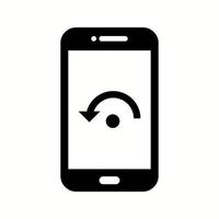 uniek herstarten telefoon vector glyph icoon