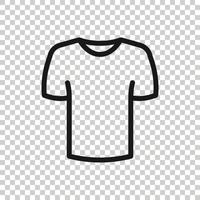 t-shirt icoon in vlak stijl. gewoontjes kleren vector illustratie Aan wit geïsoleerd achtergrond. polo slijtage bedrijf concept.