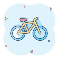 tekenfilm fiets icoon in grappig stijl. fiets teken illustratie pictogram. voertuig bedrijf concept. vector