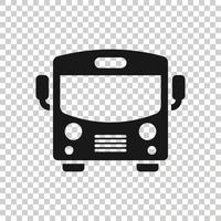 bus icoon in vlak stijl. trainer auto vector illustratie Aan wit geïsoleerd achtergrond. autobus bedrijf concept.