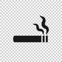 sigaret icoon in vlak stijl. rook vector illustratie Aan wit geïsoleerd achtergrond. nicotine bedrijf concept.