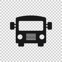 bus icoon in vlak stijl. trainer auto vector illustratie Aan wit geïsoleerd achtergrond. autobus bedrijf concept.