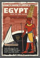 Egypte oude cultuur reizen en Niles reis tours vector