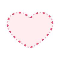 hart vorm kader met hart patroon ontwerp. gemakkelijk minimaal Valentijnsdag dag decoratief element. vector