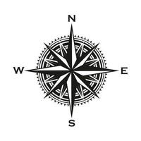 wijnoogst navigatie kompas teken, vector