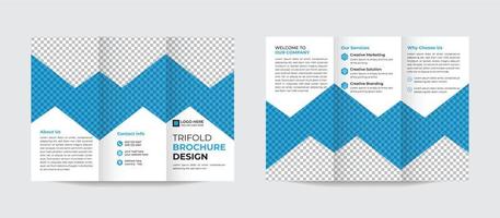 drievoud brochure sjabloon minimalistisch meetkundig ontwerp voor zakelijke en bedrijf. creatief concept brochure vector sjabloon. pro vector