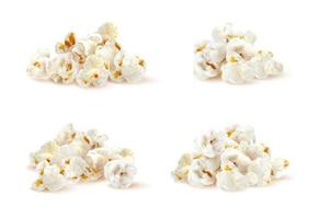 popcorn stapels, realistisch knal maïs aambeien geïsoleerd vector