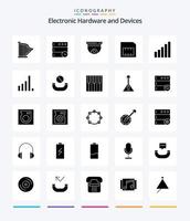 creatief apparaten 25 glyph solide zwart icoon pak zo net zo telefoon. sim. camera. mobiel. toezicht vector