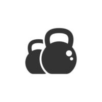 kettlebell icoon in vlak stijl. barbell sport uitrusting vector illustratie Aan wit geïsoleerd achtergrond. halter bedrijf concept.