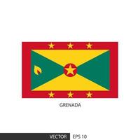 Grenada plein vlag Aan wit achtergrond en specificeren is vector eps10.