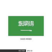 saudi Arabië plein vlag Aan wit achtergrond en specificeren is vector eps10.