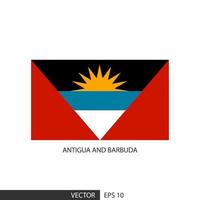 antigua en Barbuda plein vlag Aan wit achtergrond en specificeren is vector eps10.
