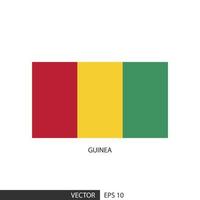 Guinea plein vlag Aan wit achtergrond en specificeren is vector eps10.