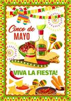 cinco de mayo Mexicaans vector feest groet kaart