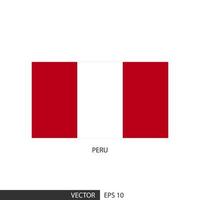 Peru plein vlag Aan wit achtergrond en specificeren is vector eps10.