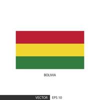 Bolivia plein vlag Aan wit achtergrond en specificeren is vector eps10.