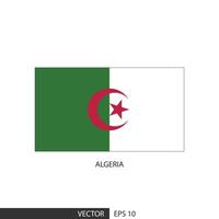 Algerije plein vlag Aan wit achtergrond en specificeren is vector eps10.