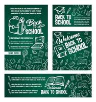 terug naar school- vector web banners posters reeks