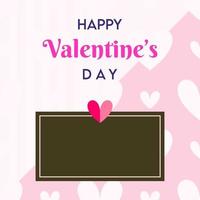 kader voor Valentijn achtergrond. groet kaart sjabloon banier met hart en Valentijn thema vector