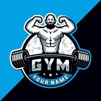 bodybuilding en Sportschool esport logo ontwerp vector