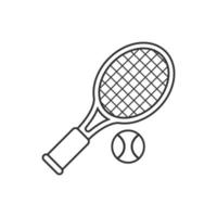 tennis racket icoon in vlak stijl. gaming racket vector illustratie Aan geïsoleerd achtergrond. sport werkzaamheid teken bedrijf concept.