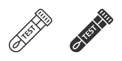 coronavirus test icoon in vlak stijl. covid-19 vector illustratie Aan geïsoleerd achtergrond. medisch diagnostisch teken bedrijf concept.
