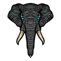 olifant hoofd illustratie ontwerp vector