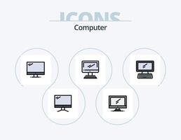 computer lijn gevulde icoon pak 5 icoon ontwerp. . laptop. vector