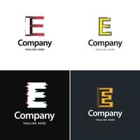 brief e groot logo pak ontwerp creatief modern logos ontwerp voor uw bedrijf vector