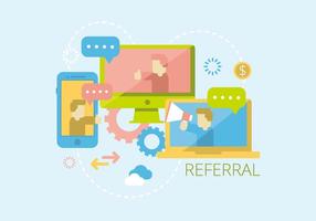 Referral en Networking Illustratie vector