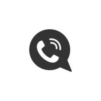 mobiel telefoon icoon in vlak stijl. telefoon praten vector illustratie Aan wit geïsoleerd achtergrond. hotline contact bedrijf concept.