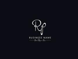 typografie rp handtekening logo, eerste rp logo brief vector