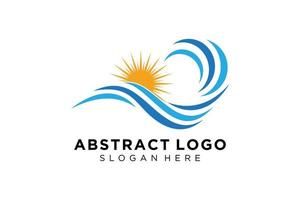 abstract water Golf plons logo symbool en icoon ontwerp. vector