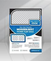 modern huis uitverkoop folder sjabloon met foto vector