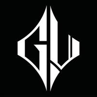 gv logo monogram met diamant vorm ontwerp sjabloon vector
