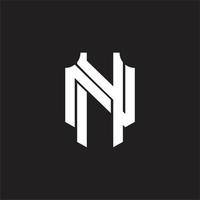 nn logo monogram ontwerp sjabloon vector