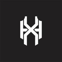 xh logo monogram ontwerp sjabloon vector