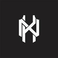 kn logo monogram ontwerp sjabloon vector
