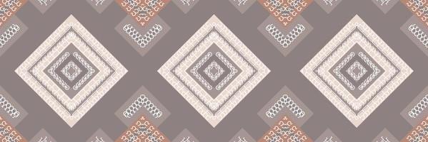 etnisch aztec ikat naadloos patroon textiel ikat bloemen naadloos patroon digitaal vector ontwerp voor afdrukken Saree kurti Borneo kleding stof aztec borstel symbolen stalen katoen