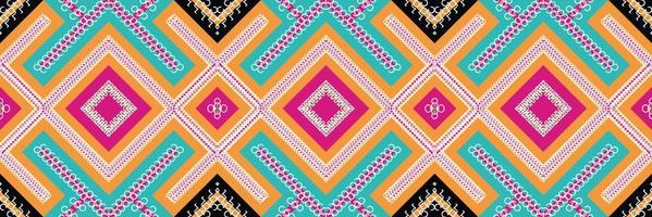 etnisch aztec ikat naadloos patroon textiel ikat ontwerp naadloos patroon digitaal vector ontwerp voor afdrukken Saree kurti Borneo kleding stof aztec borstel symbolen stalen ontwerper