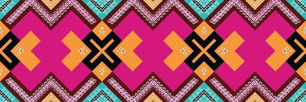 etnisch aztec ikat naadloos patroon textiel ikat bloem naadloos patroon digitaal vector ontwerp voor afdrukken Saree kurti Borneo kleding stof aztec borstel symbolen stalen katoen