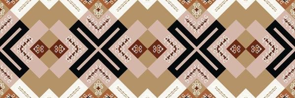 etnisch aztec ikat naadloos patroon textiel ikat bloem naadloos patroon digitaal vector ontwerp voor afdrukken Saree kurti Borneo kleding stof aztec borstel symbolen stalen elegant