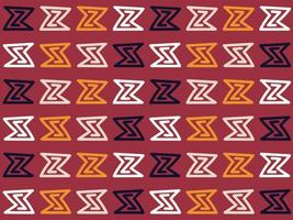 zigzag uit de vrije hand tekening aztec kleding stof prints naadloos patroon ontwerp meetkundig Afrikaanse Amerikaans oosters traditioneel vector illustraties. borduurwerk stijl.