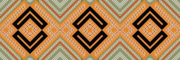 etnisch aztec ikat naadloos patroon textiel motief ikat naadloos patroon digitaal vector ontwerp voor afdrukken Saree kurti Borneo kleding stof aztec borstel symbolen stalen katoen