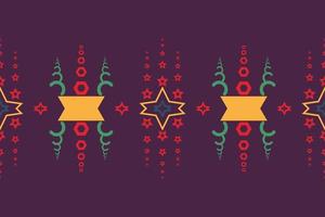 etnisch grens ikat naadloos patroon textiel ikat driehoek naadloos patroon digitaal vector ontwerp voor afdrukken Saree kurti Borneo kleding stof grens borstel symbolen stalen katoen